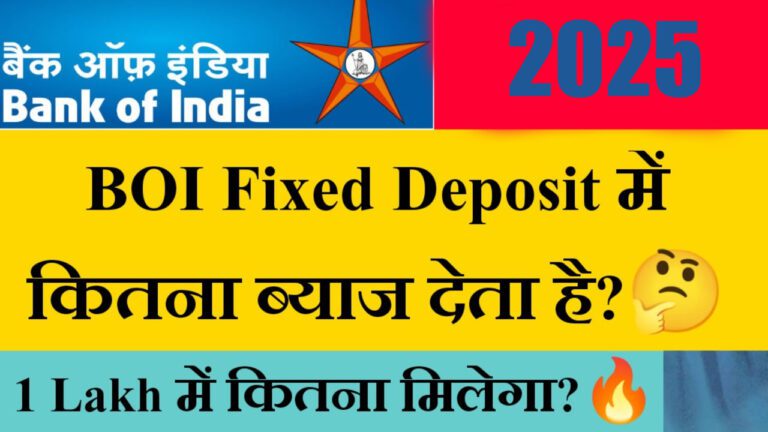 bank of india fixed deposit rates