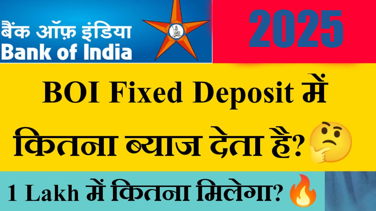 bank of india fixed deposit rates