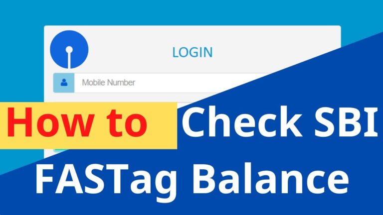 How to check SBI Fastag Balance