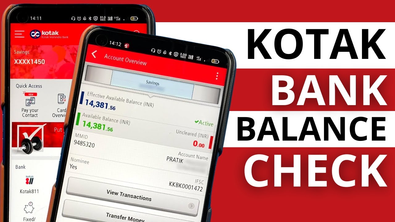 Kotak Mahindra Bank Balance Check