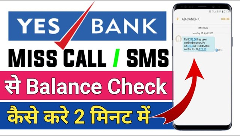 YES Bank Account Balance Check Methods